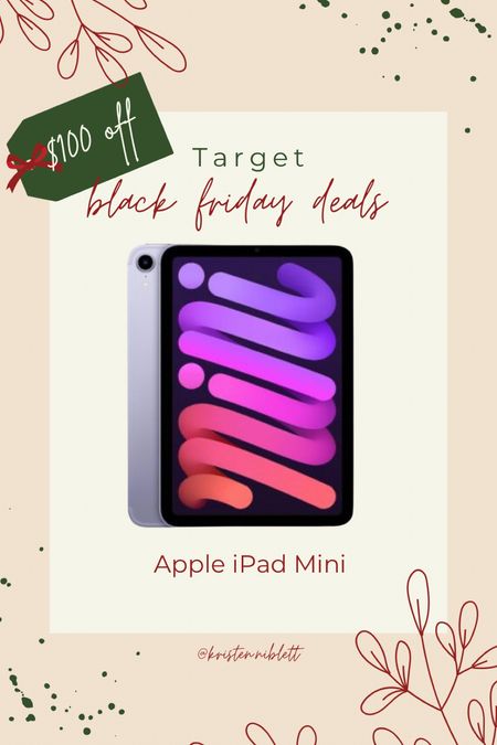Target Black Friday Deals // $100 off apple iPad mini 

#LTKsalealert #LTKHoliday #LTKGiftGuide