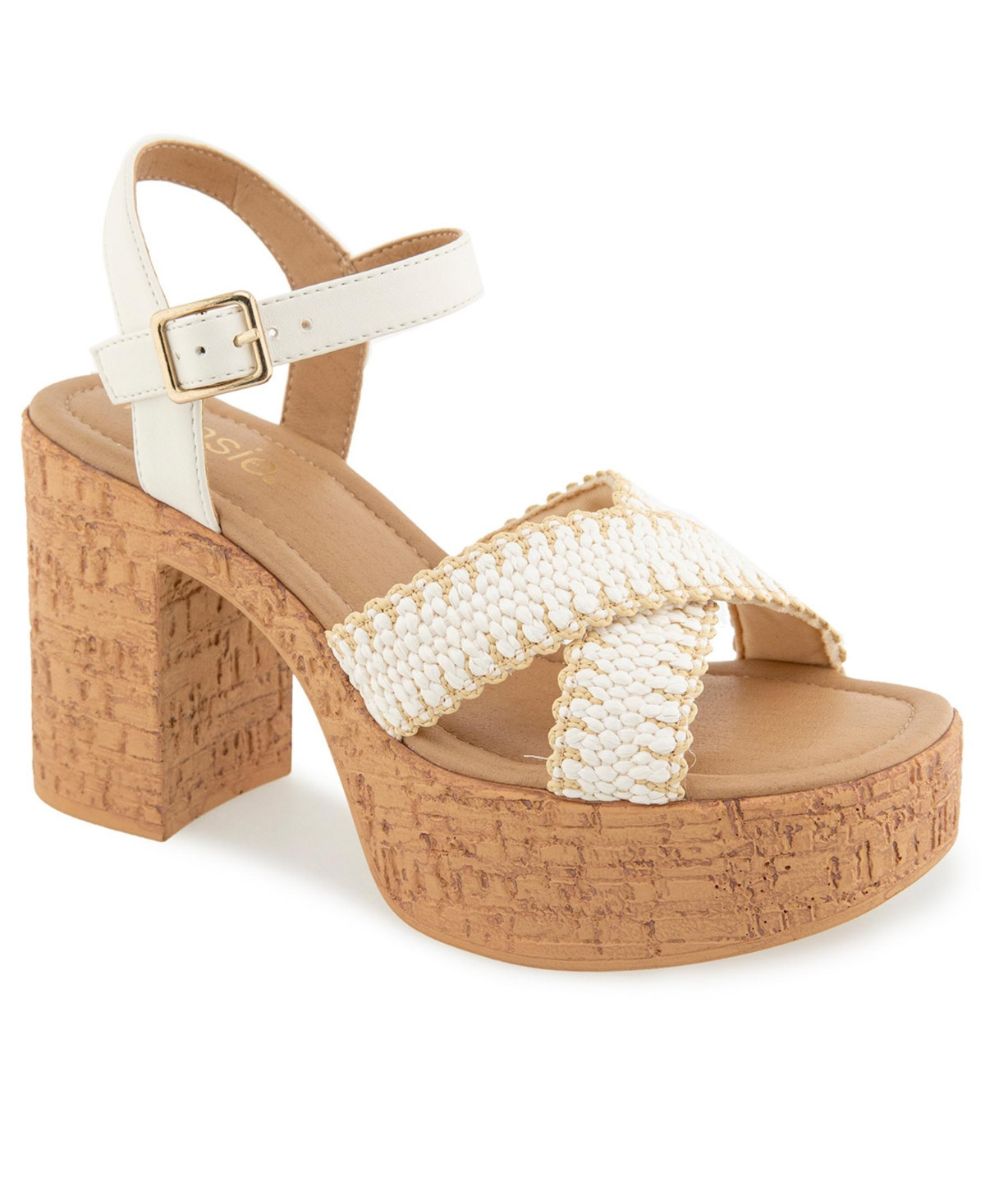 Kensie Women's Sanya Platform Sandal - Off white | Macy's