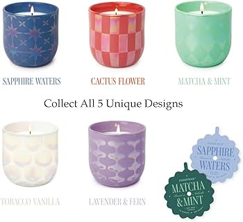 Paddywax Scented Candles Lustre Iridescent Ceramic Luxury Artisan Candle, 10-Ounce, Matte Coral -... | Amazon (US)