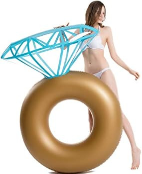 Jasonwell Inflatable Diamond Ring Pool Float - Engagement Ring Bachelorette Party Float Stagette ... | Amazon (US)