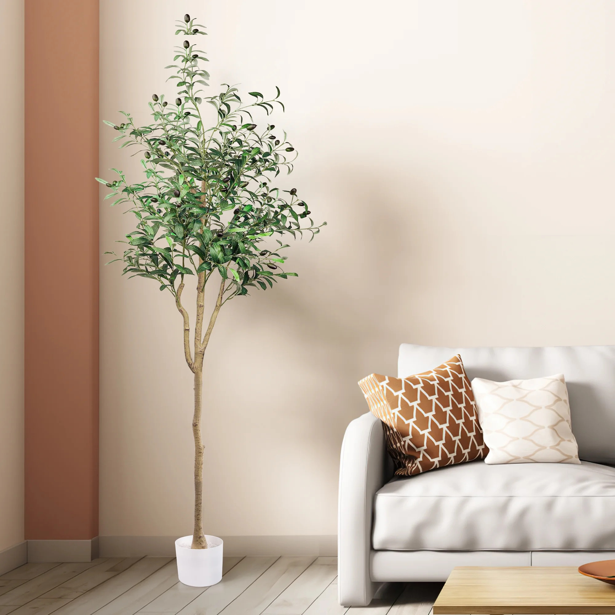 Artificial Olive Tree 6ft, Tall Faux Plant for Home Decor Living Room, 72'' Artificial Plant with... | Walmart (US)