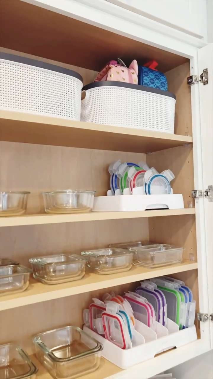 If opening your Tupperware cabinet feels like a contact sport… we need to talk. Lids flying. Containers missing. That one mystery stain from 2021. I wanted this cabinet to look better — but more importantly, I needed it to work. And I was not about to spend a fortune organizing leftovers. Function first. Always. Beauty can come after. So I simplified it, switched to stackable glass, and made it make sense. Now everything has a place, the lids aren’t playing hide and seek, and I can actually see what I own.

Bonus: glass storage is a healthier swap and doesn’t hold onto stains or smells like plastic. Win-win.

 

 #LTKU #LTKHome