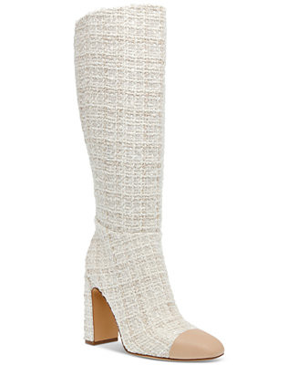 Steve Madden Women's Ally Cap-Toe Knee High Block-Heel Dress Boots - Macy's | Macy's
