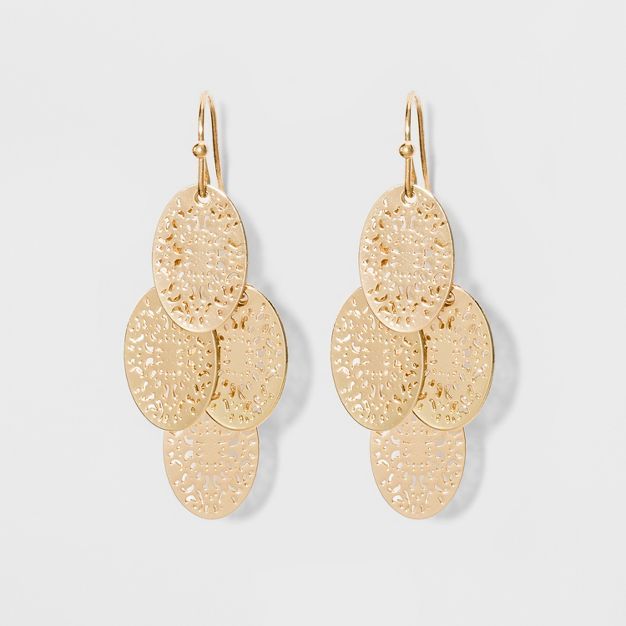 Filigree Chandelier Drop Earrings - A New Day™ Gold | Target