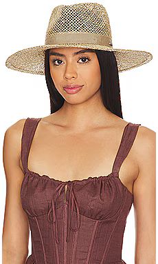 Brixton Joanna Straw Hat in Tan & Tan Seagrass from Revolve.com | Revolve Clothing (Global)