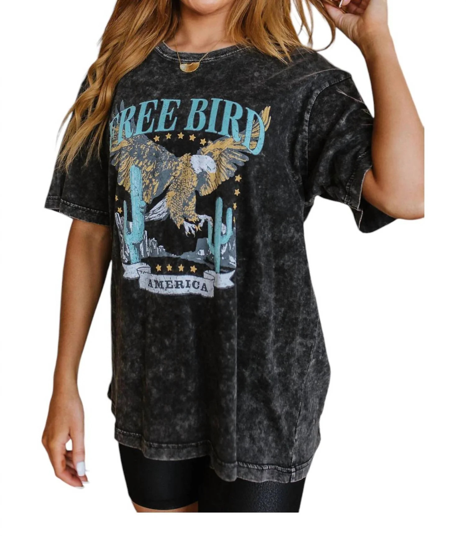 Free Bird Graphic T-Shirt In Black | Shop Simon