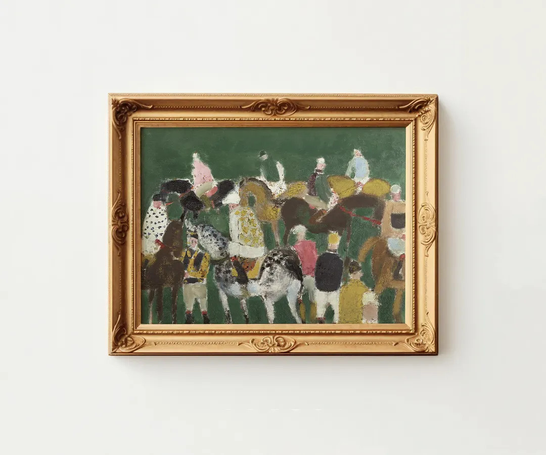 Vintage Horse Art Print: Abstract Equestrian Landscape Cottagecore Wall Decor - Etsy | Etsy (US)