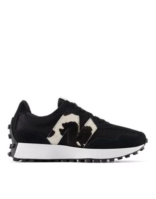 New Balance 327 sneakers with animal print in black | ASOS (Global)