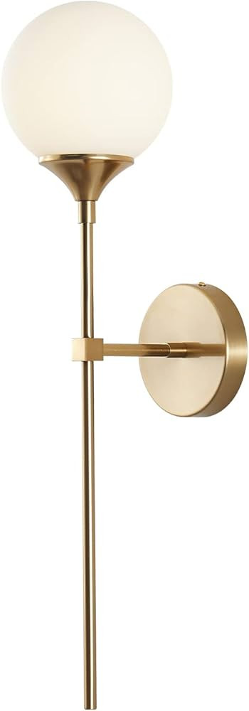 KCO Lighting Modern Milk Glass Wall Mounted Light Gold Long Sconces Wall Lighting Globe Ball Roun... | Amazon (US)