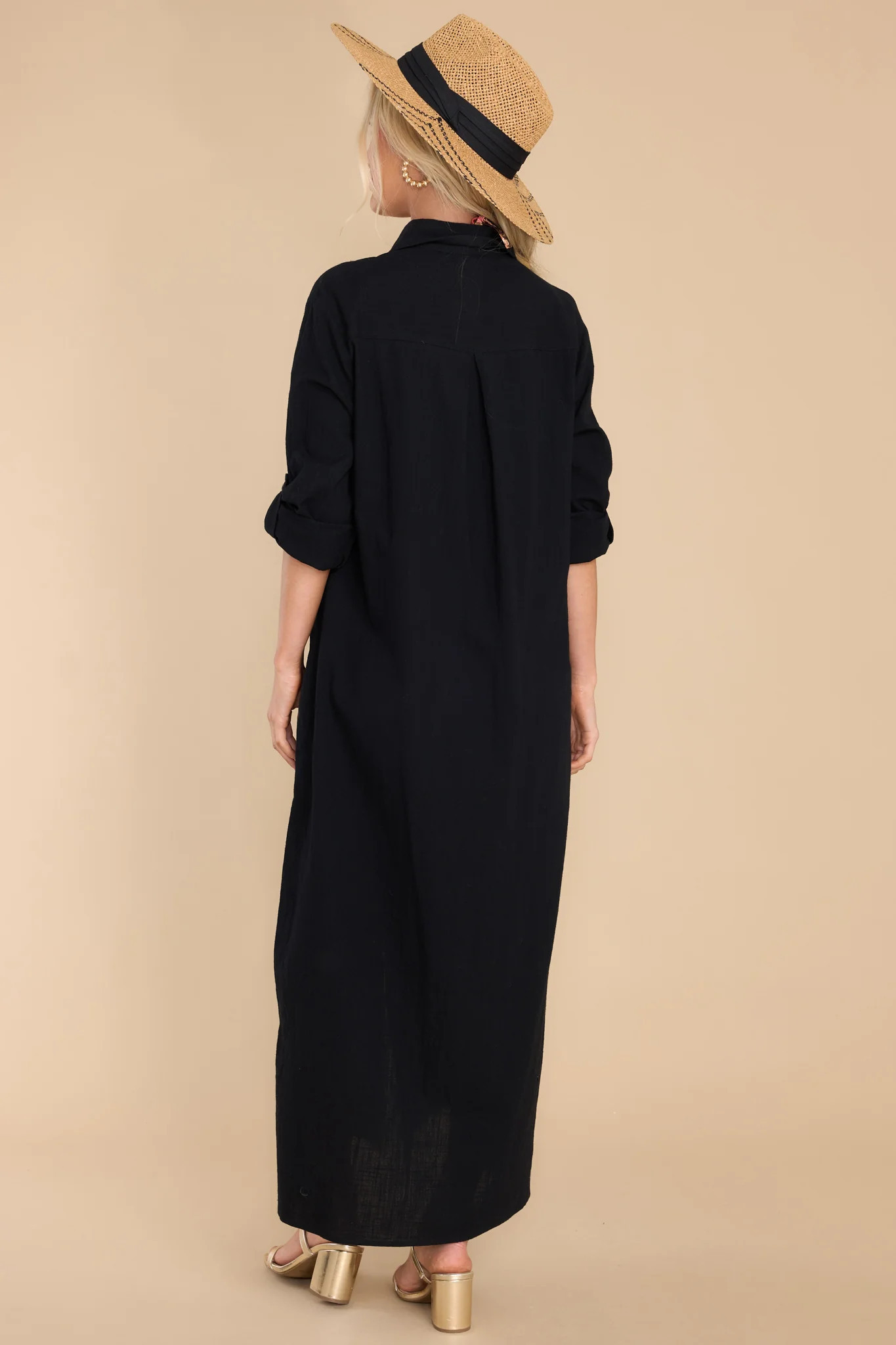 Relaxed Romance Black Dress | Red Dress 