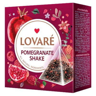 Lovare Pomegranate Shake Black Tea l 15 Pyramids l 30g - All-Natural And Antioxidant-Rich Infusion Blend, Perfect For A Refre | Target