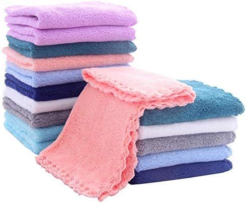 16 Pack Baby Washcloths - Luxury Multicolor Coral Fleece - Extra Absorbent and Soft Wash Clothes ... | Amazon (US)