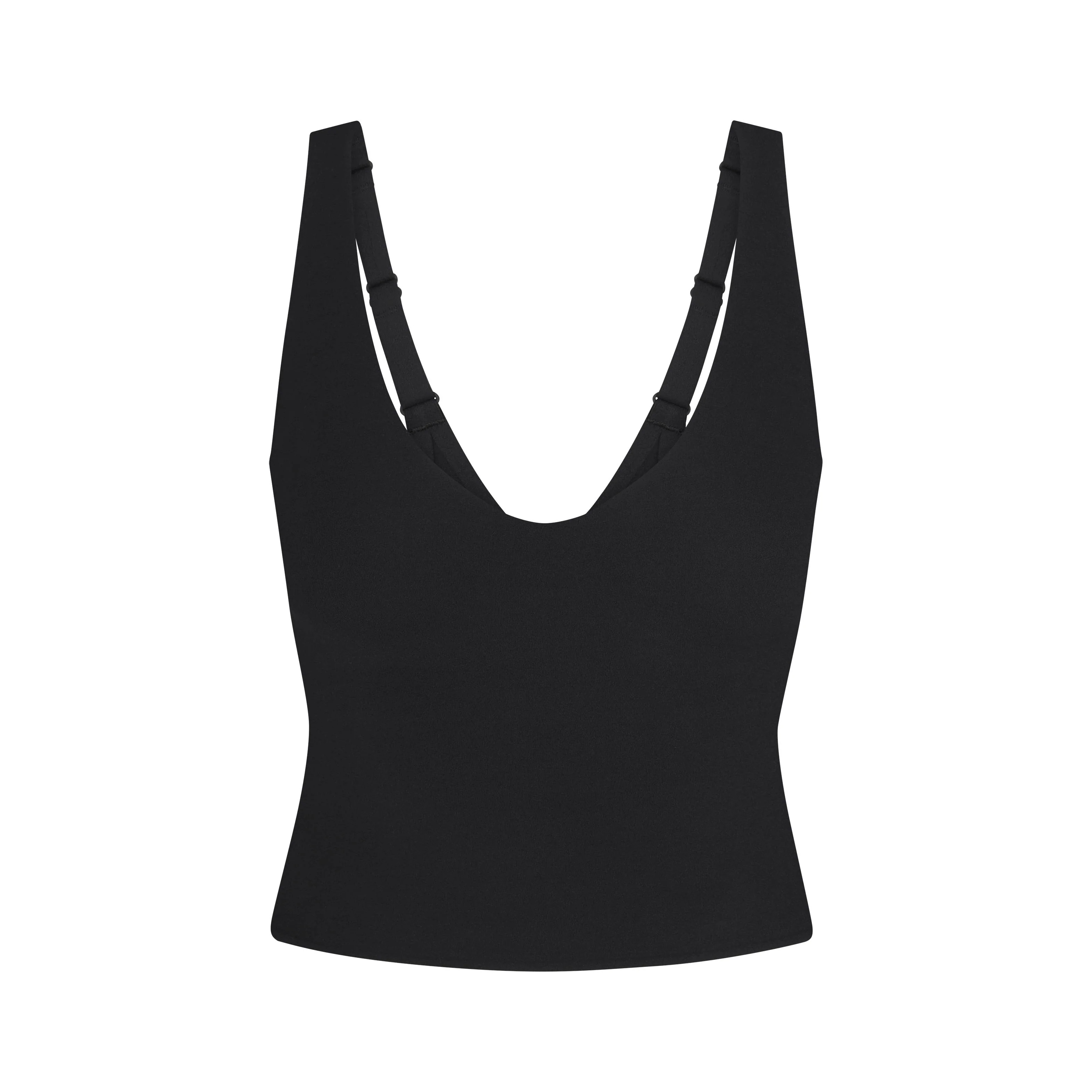 NikeSKIMS STUDIO STRETCH PLUNGE TANK | OBSIDIAN | SKIMS | SKIMS (US)