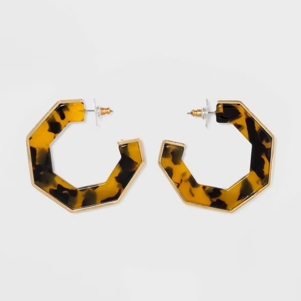 SUGARFIX by BaubleBar Geometric Resin Hoop Earrings | Target