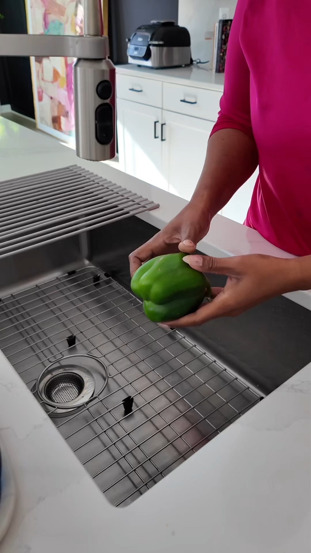 Little routines like washing produce always make the kitchen feel calm and intentional. Fresh ingredients, clean prep, cozy meals. ✨

Vegetable wash for cleaning peppers — easy kitchen prep idea.

#LTKHome #LTKfoodie