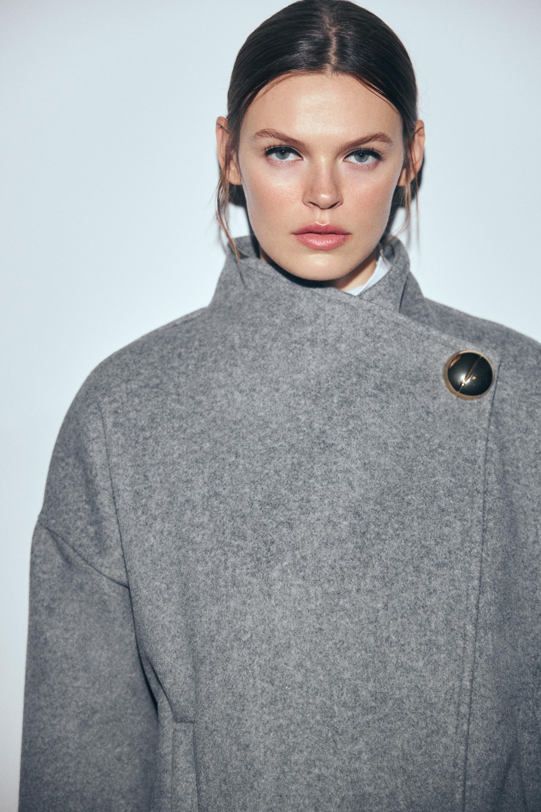 SOFT-MANTEL MIT KNOPF | Zara DE