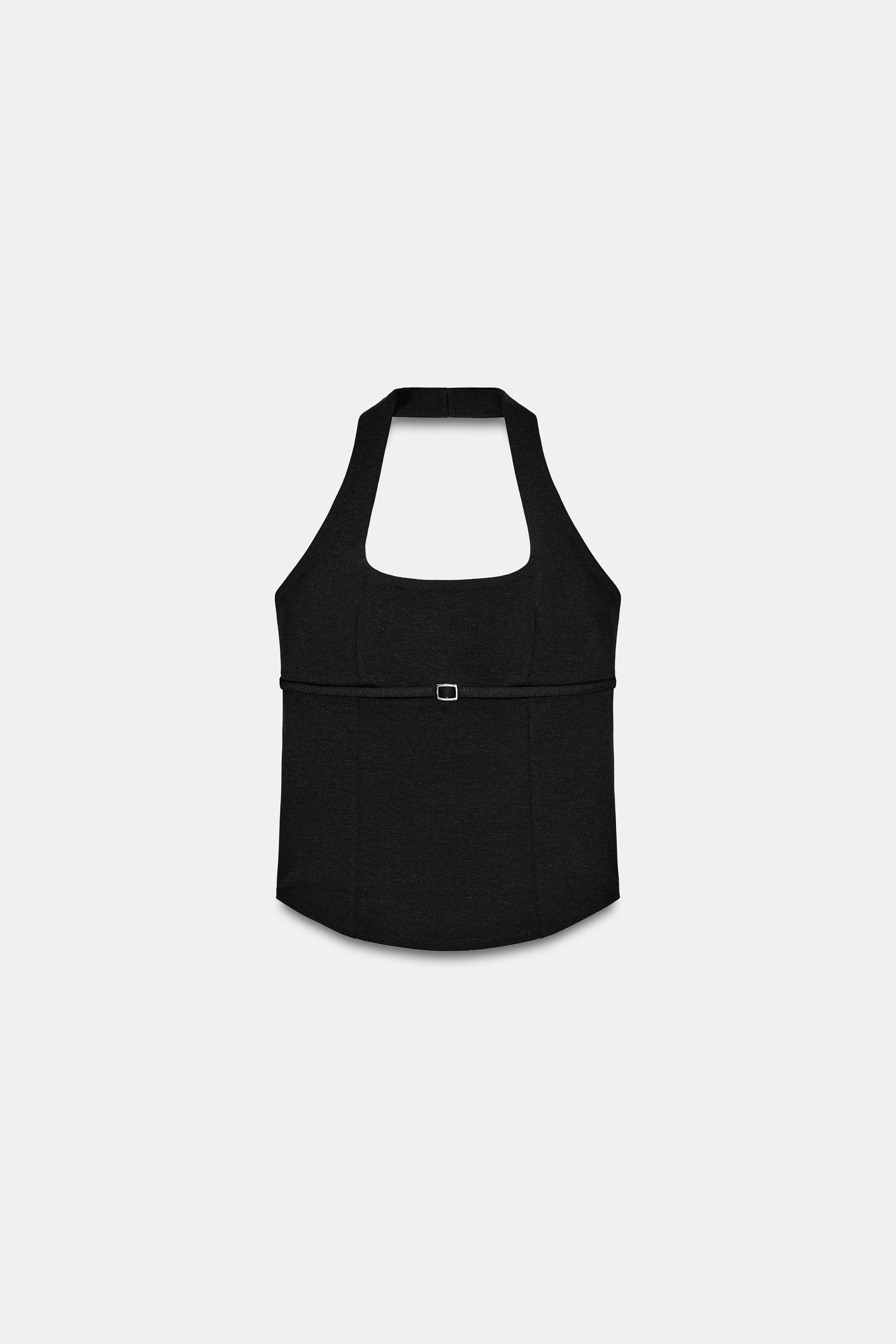 INTERLOCK HALTER TOP | Zara UK
