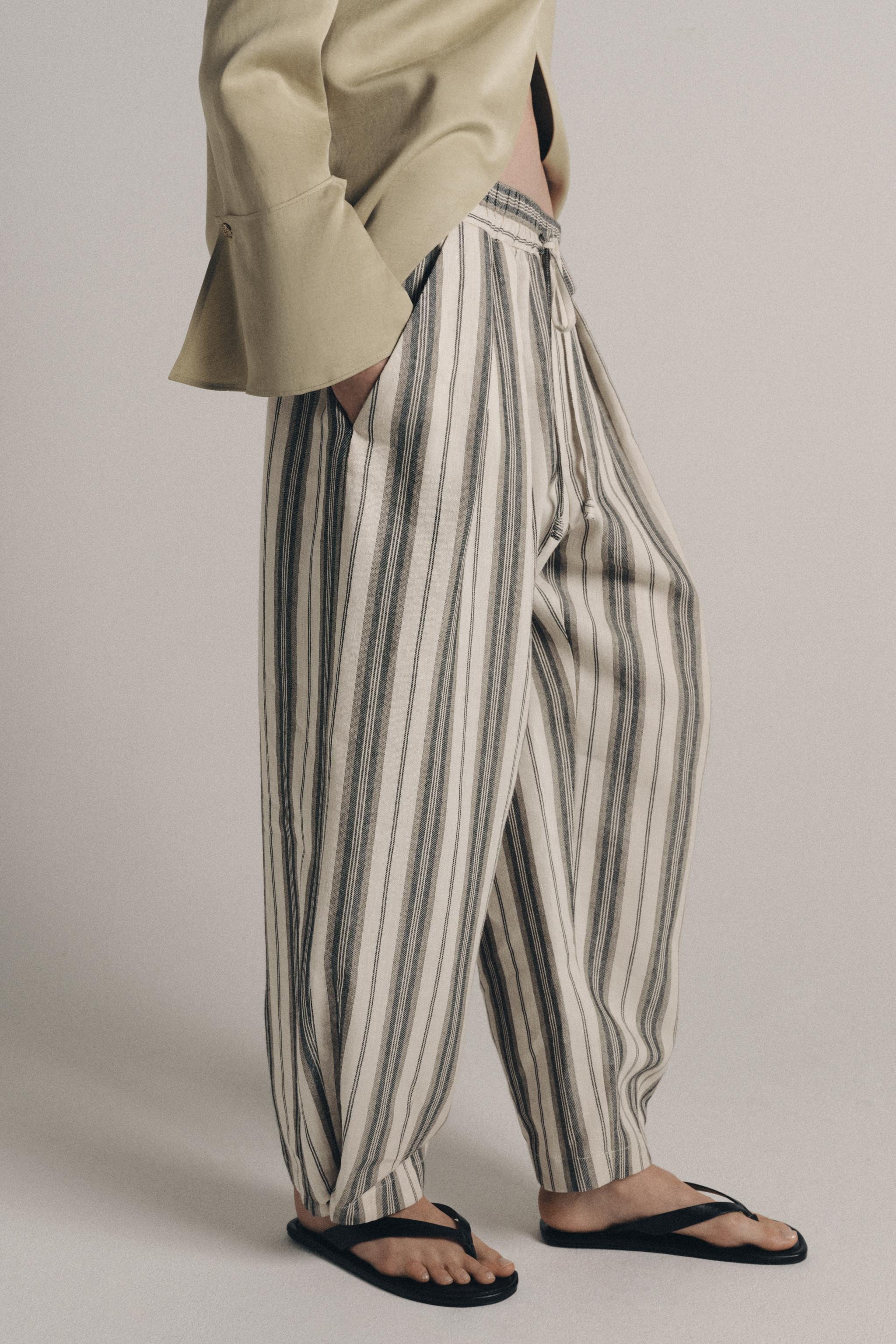ZW COLLECTION STRIPED PAJAMA PANTS | Zara US