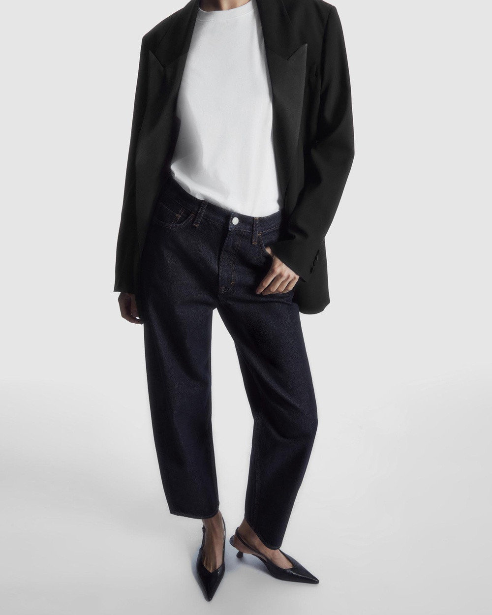 COS - Arch Jeans   Tapered - Pants (Blue Dark Raw) Arch Jeans - Tapered | THE ICONIC (AU & NZ)