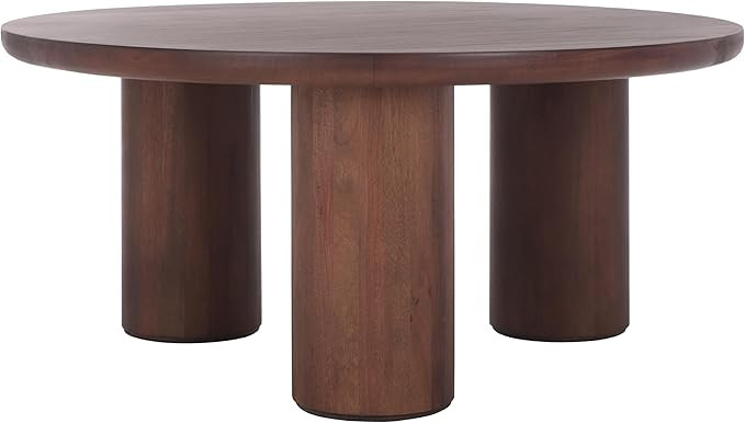 SAFAVIEH Home Collection Mork Brown 3-Leg Round Coffee Table | Amazon (US)