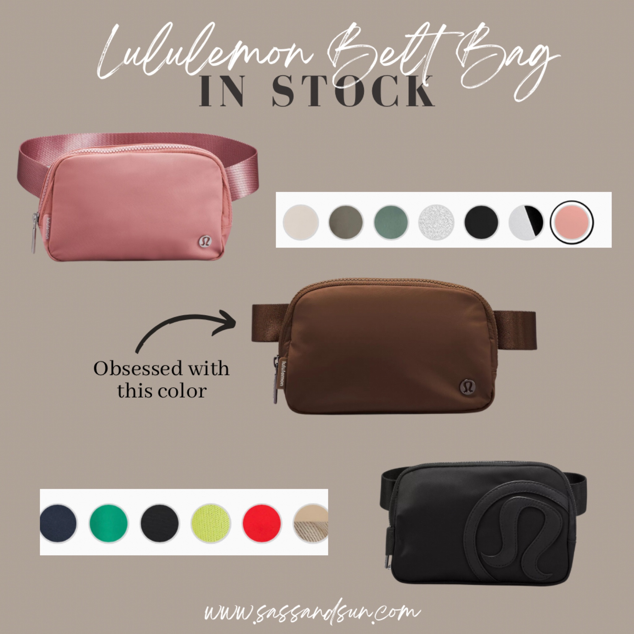 Lululemon belt bags in stock! So many cute colors for spring! 

#LTKitbag #LTKunder50 #LTKFind