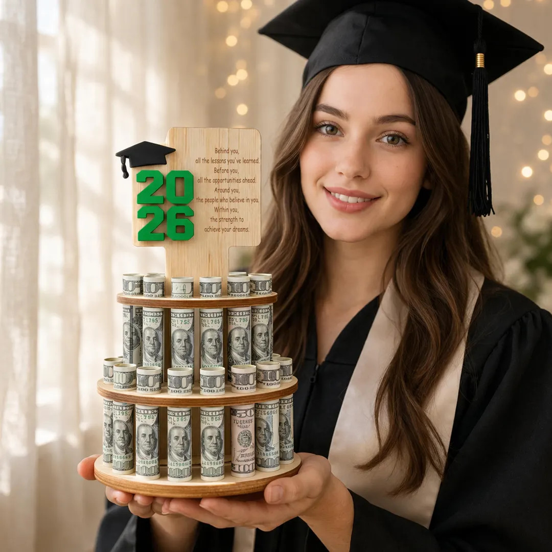 Personalized 2026 Graduation Money Cake, Custom Engraved Tiered Money Holder Gift, College High S... | Etsy (US)