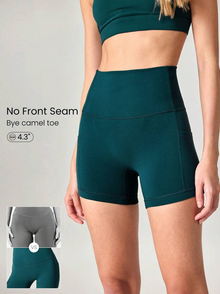 GLOWMODE 4.3" FeatherFit™ Anti-Slip Pocket Bike Shorts Non Front Seam Low Impact Cycling Runnin... | SHEIN