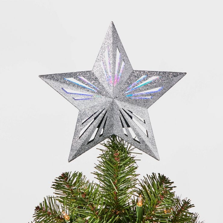 10" 3 LED Light Star Tree Topper Silver - Wondershop™ | Target