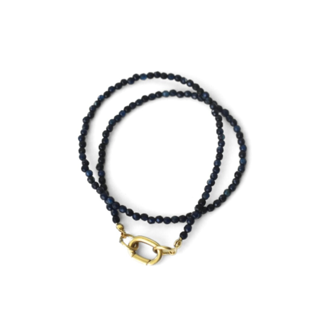 Dainty Beaded Necklace - Oval Ring Clasp | Etsy (US)