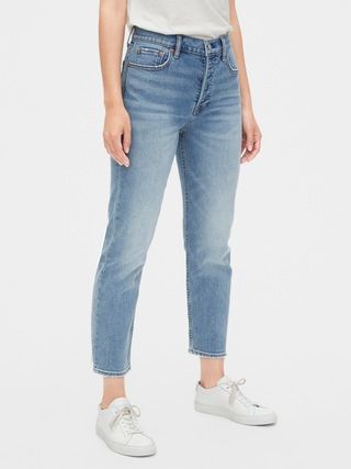 High Rise Cheeky Straight Jeans with Secret Smoothing Pockets | Gap (US)