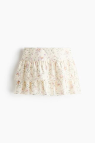H & M - Tiered mini skirt - Beige | H&M (UK, MY, IN, SG, PH, TW, HK)