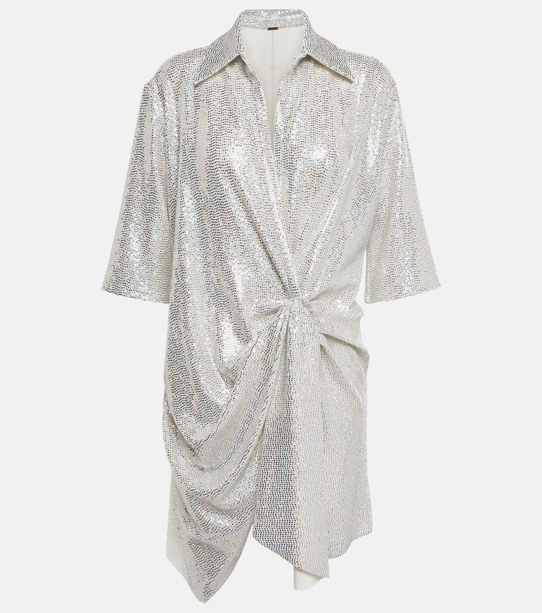 Sequined gathered minidress | Mytheresa (UK)