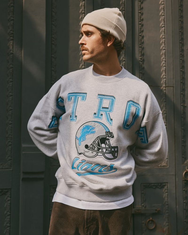 Detroit Lions Graphic Crew Sweatshirt | Abercrombie & Fitch (US)