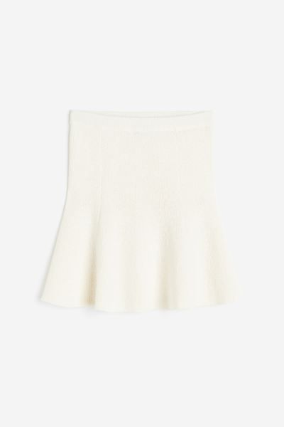 Knit Skirt - Cream - Ladies | H&M US | H&M (US + CA)