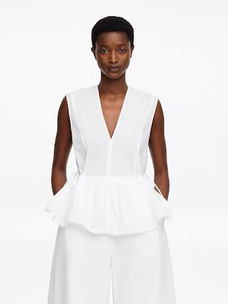 Pintuck Top – White – Women – ARKET GB | Arket UK