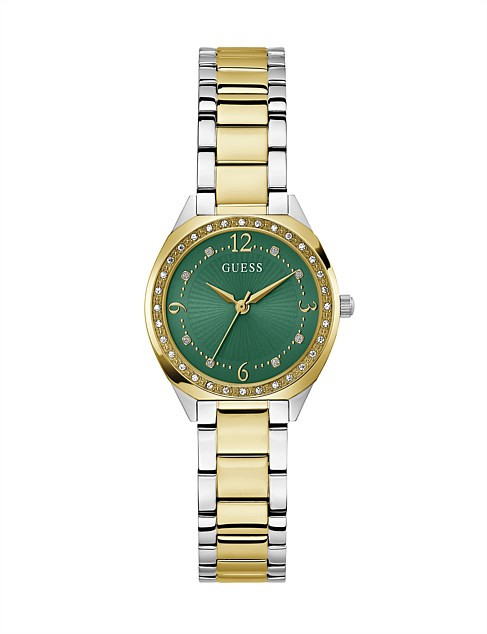Guess Guess Charlotte Green Dial Two Tone Bracelet Watch | David Jones | David Jones (Australia & New Zealand)