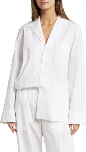 Cotton Poplin Button-Up Pajama Shirt | Nordstrom