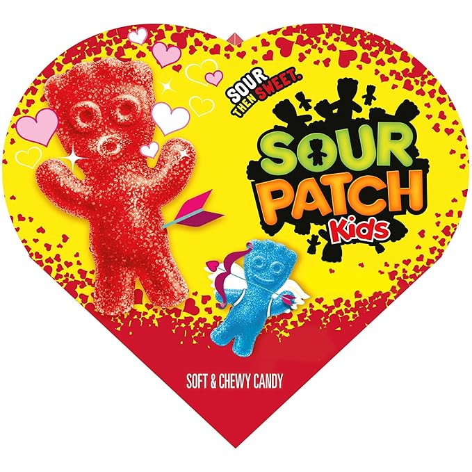 SOUR PATCH KIDS Soft & Chewy Valentines Day Candy, 6.8 oz Heart Shaped Box | Amazon (US)