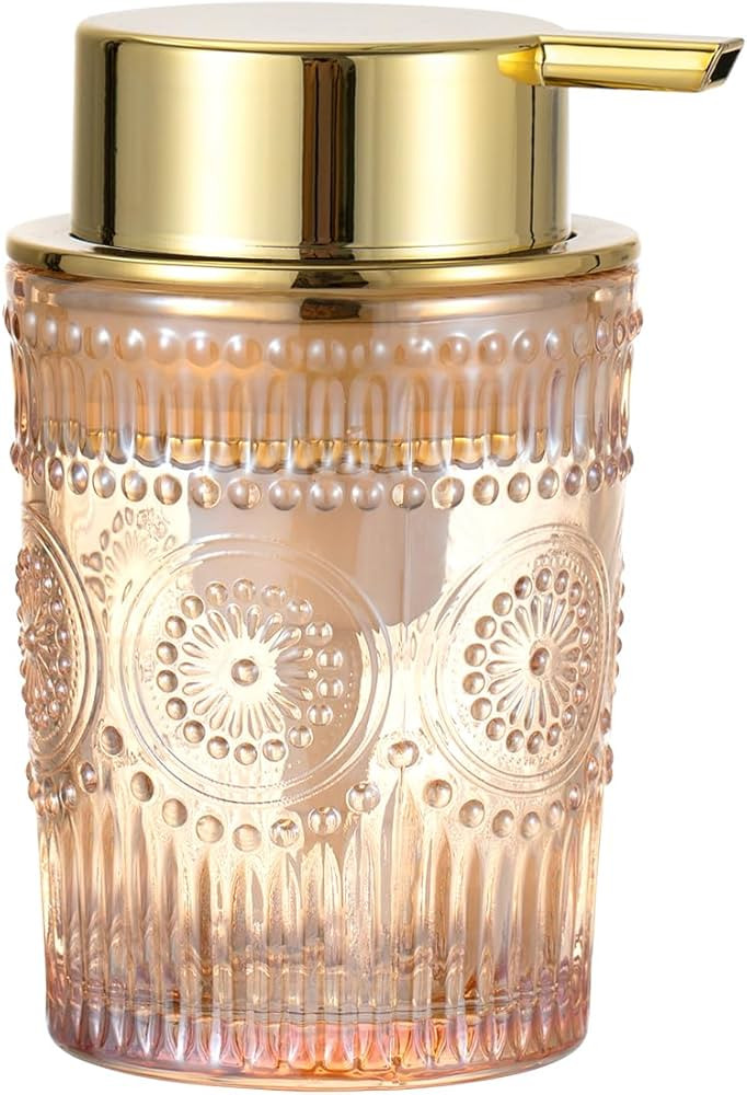 LEICURACE Glass Foam Soap Dispenser, Refillable Faming Pump Dispenser with Gold Pump, Foam Hand S... | Amazon (US)