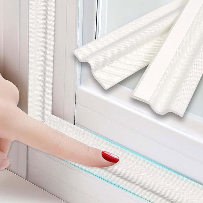 196 Inch Window Weather Stripping Door Seal Strip for Bottom and Side of Door-White,Self Adhesive... | Amazon (US)