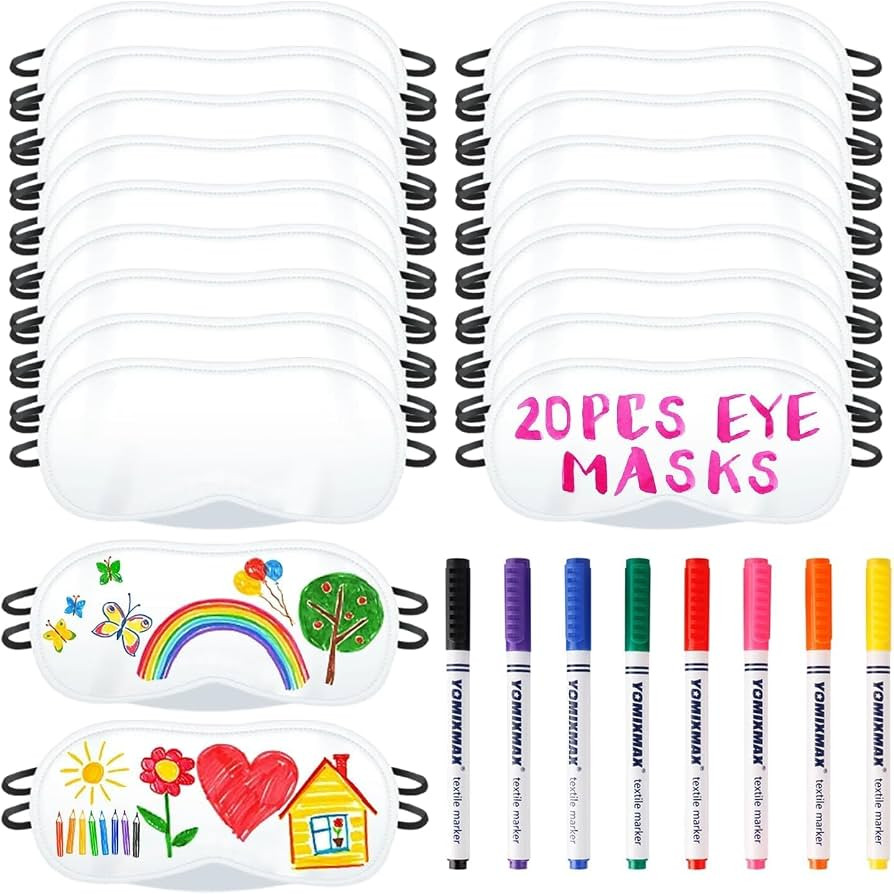 20 PCS Eye Mask Sleepover Party Supplies, Slumber Party Favors for Girls Pajama Party Decorations... | Amazon (US)