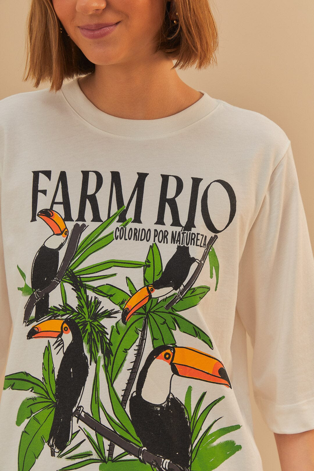 Off-White Nature Lovers Toucans T-Shirt | FarmRio (US)