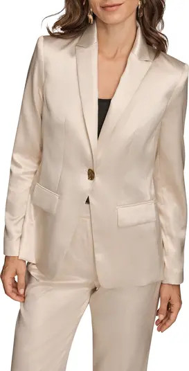 Satin One-Button Blazer | Nordstrom