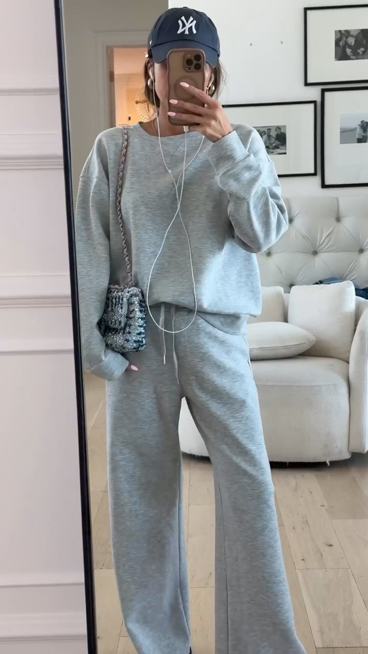 Love this comfy gray matching set!  Perfect travel outfit 〰️

Amazon fashion, sweat set, alo look for less, mom outfit, airplane outfit

#LTKootd #LTKTravel #LTKSeasonal