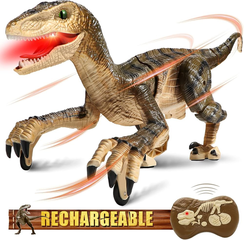 Hot Bee Remote Control Robot Dinosaur Toys for Kids 4-12, Realistic 18.6" Jurassic Velociraptor T... | Amazon (US)