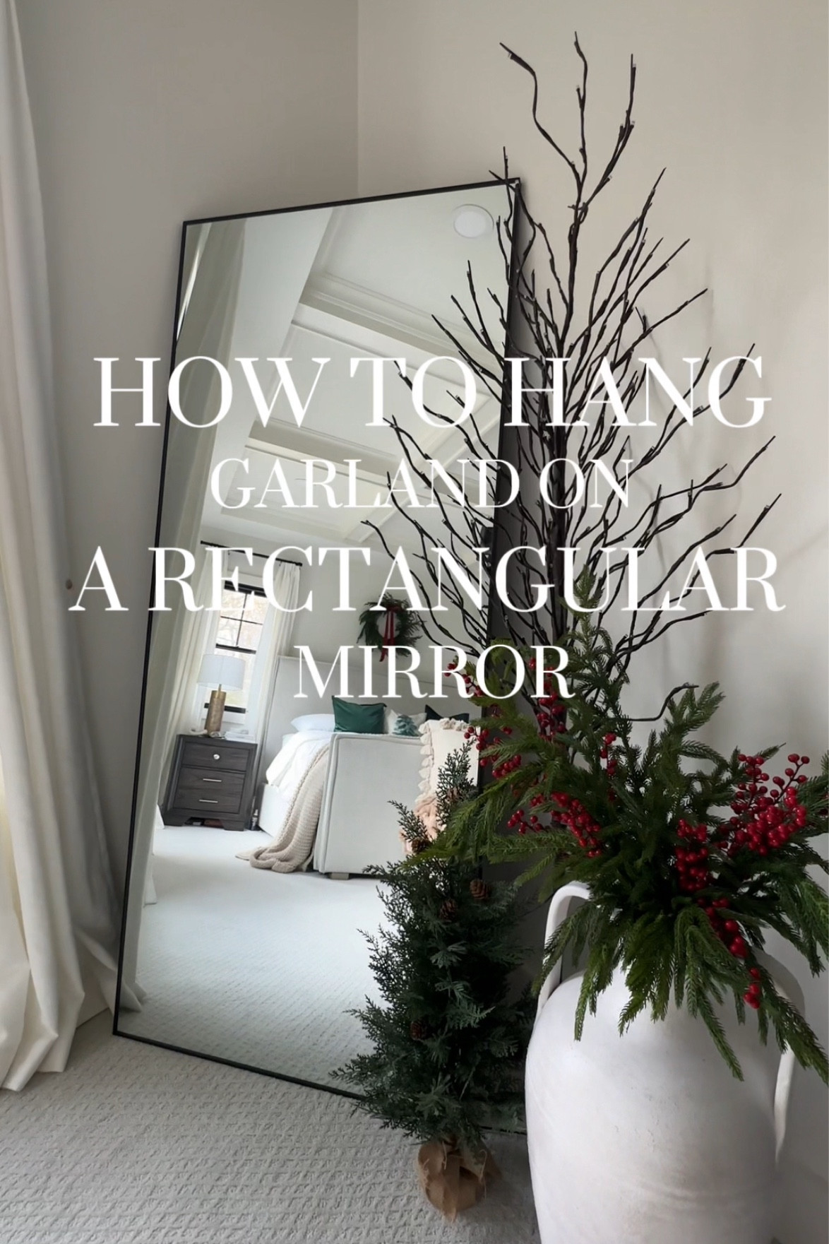 How to style a rectangle mirror with Christmas garlands. Here’s what I used  

#LTKHome #LTKSeasonal #LTKHoliday