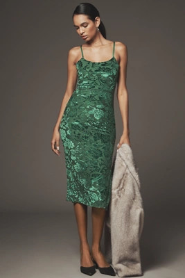 Endless Rose Sleeveless Floral Slim Midi Dress | Anthropologie (US)