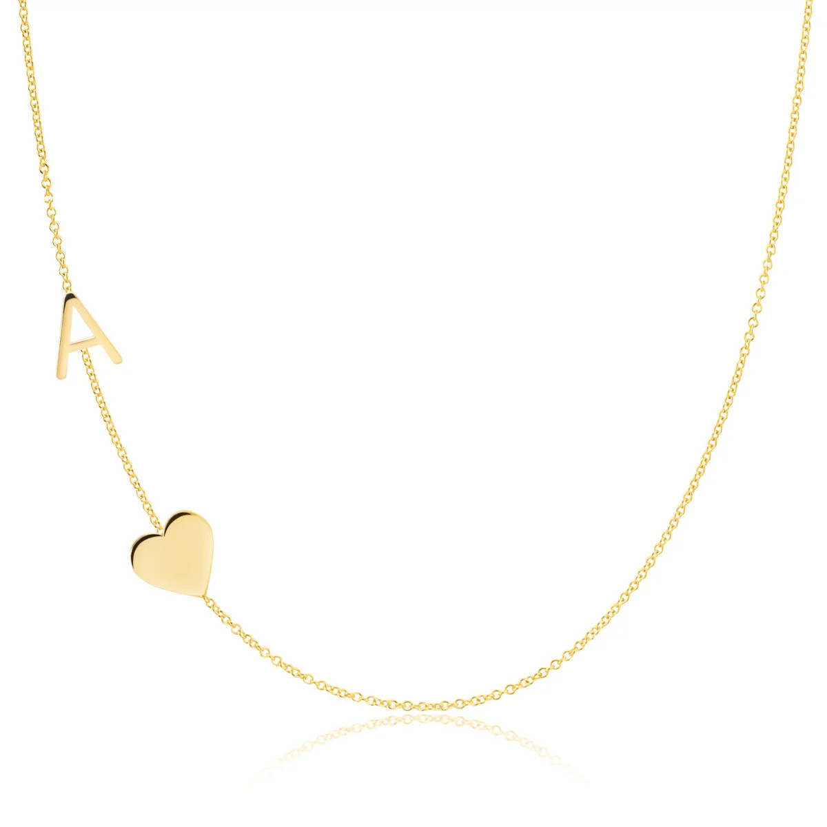 Monogram Necklace with Heart | Maya Brenner