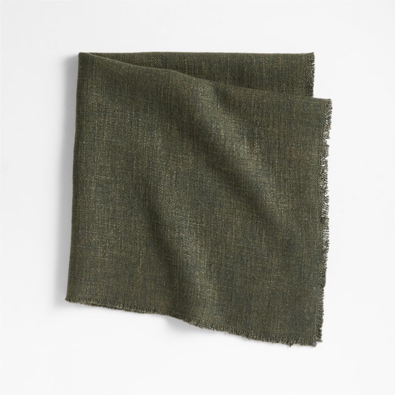 Hudson Ficus Green Dinner Napkin | Crate & Barrel | Crate & Barrel