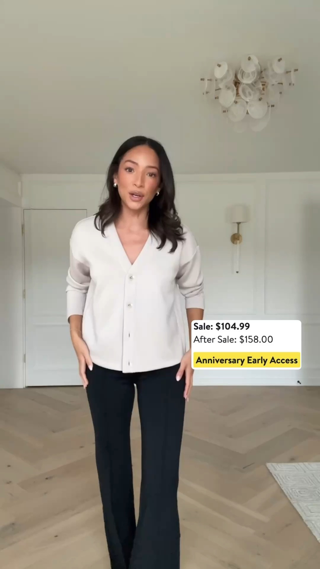 30% OFF!! Love that these trousers really move with you- the ponte material stretches but offers compression and smoothing in the mid section 👏🏽 Cardigan is light as air and feels like I’m wearing a cloud (OOS in this color but it's available in black) Wearing size S cardigan and size S tall flared trousers - I’m 5’8” for reference 

nordstrom sale, nsale, nordstrom anniversary sale, work from home outfit, work outfit, office outfit, loungewear, comfy outfit, travel outfit, airport outfit, spanx pants, black trousers, spanx trousers

#LTKSaleAlert #LTKSeasonal #LTKBump